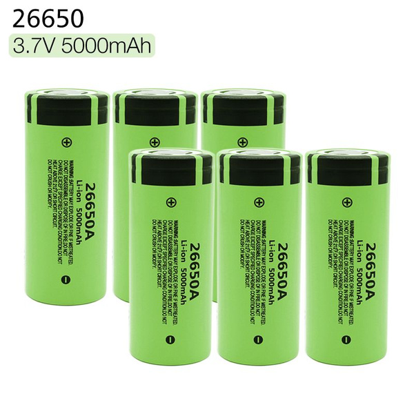 Аккумуляторная батарейка 26650, 3,7 В, 5000 мАч, 6 шт - купить с ...