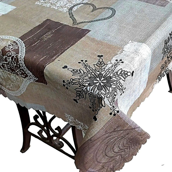 Скатерть на стол, Laid Table, Клеенка на кухню 110х140 тканевая основа ...