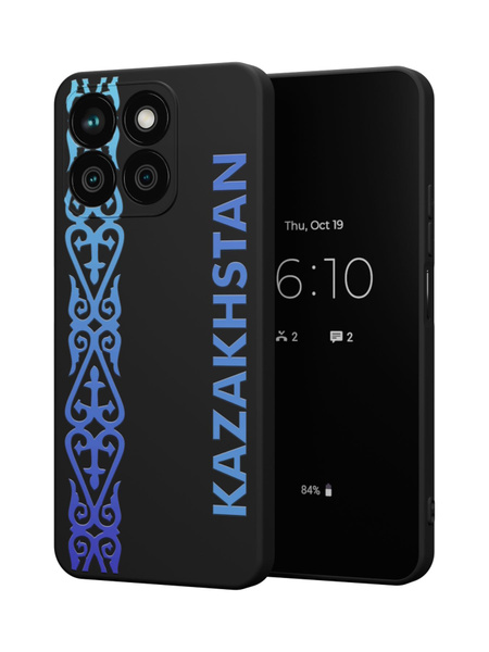 Силиконовый чехол Mobilius для Honor X8b (Хонор ИКС8Б), Казахстан узор ...