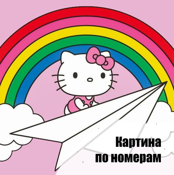 Картина по номерам для детей, акриловая раскраска на фанере 23х23 см ...