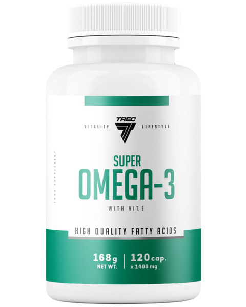 Натуральная Super Omega-3 120 капсул из диких рыб Trec Nutrition для ...