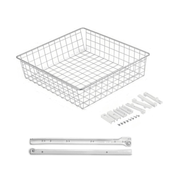 Корзина выкатная сетчатая в модуль 600 мм (535х475х200 мм) , белая ...