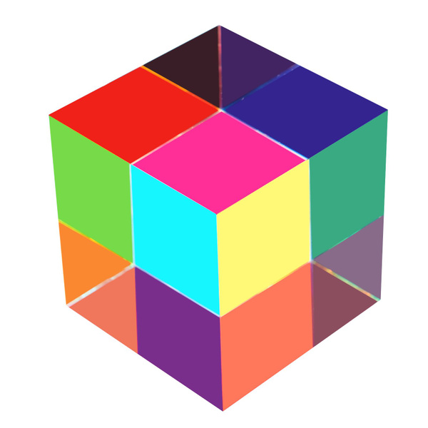 ZhuoChiMall CMY Colorful Cube, дюймовый (80 мм) акриловый смешивающий ...