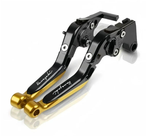 Palancas De Freno Y Embrague Cortas Para Kawasaki Z750 2007-2012, Palanca De Freno Ajustable En 6 Posiciones Aleacion De Aluminio Negro Solido 1 Par