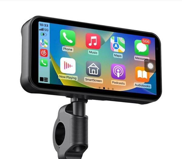 Видеорегистратор с CarPlay на мотоцикл - 2 камеры FullHD 1080P и кнопки ...