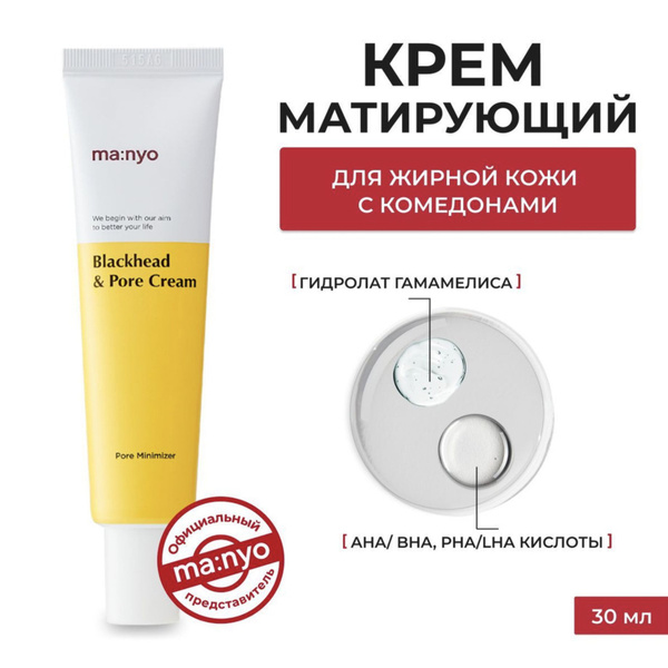 Характеристики Manyo Factory/ Кислотный крем против черных точек ...