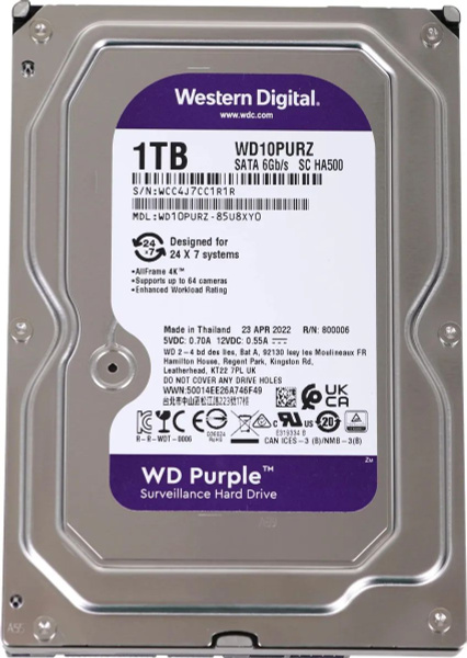 1 ТБ Внутренний жесткий диск Western Digital Жесткий диск/ HDD WD SATA3 ...