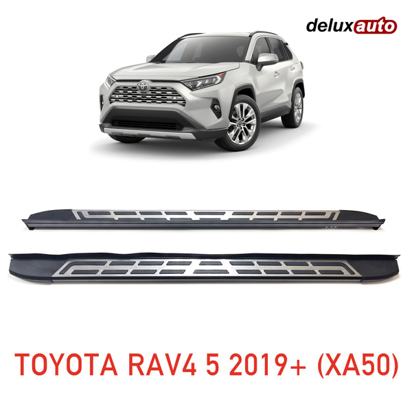 Пороги подножки для Тойота РАВ 4 / Toyota RAV4 2019+ 5 поколение (XA50 ...
