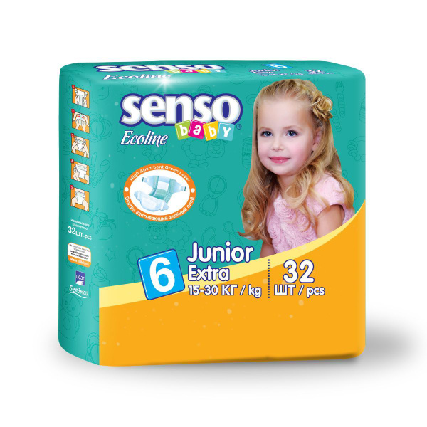 Подгузники для детей Senso Baby Eco 6/15-30 кг, 32 шт - купить с ...