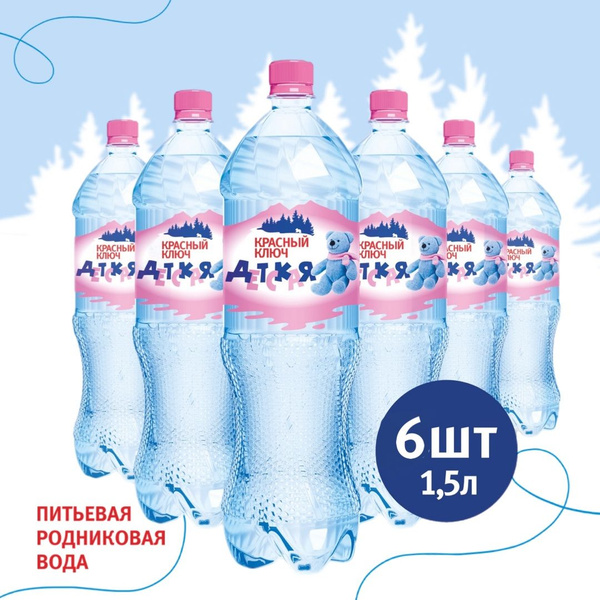 Вода Красный ключик детская, питьевая негазированная, для детского ...