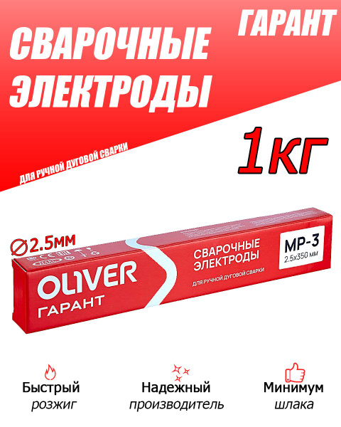 Электроды для сварки Гарант МР-3 д.2.5 мм 1 кг - купить с доставкой по ...