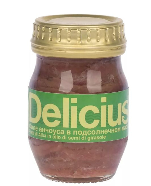 Анчоус филе Delicius европейского в подсолнечном масле 90г, Тунис ...