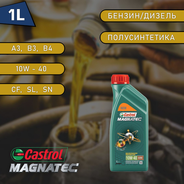 Масло моторное Castrol 10W-40 Полусинтетическое - купить в интернет ...