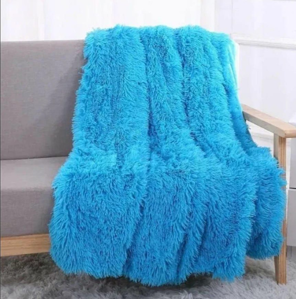 Плед Травка двухсторонний с длинным ворсом, размер ЕВРО (200x220 ...