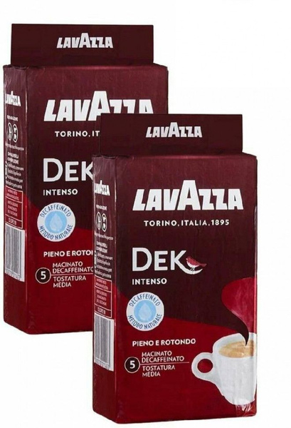 Lavazza Dek Intenso кофе молотый без кофеина 250г в/у (упаковка 2 шт ...
