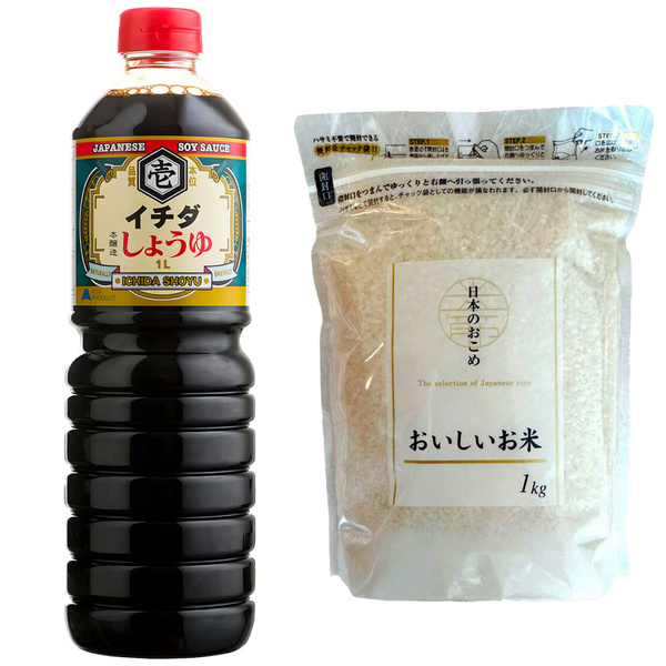 Соевый соус ICHIDA SHOYU и рис Nijinokirameki набор, Япония. - купить с ...