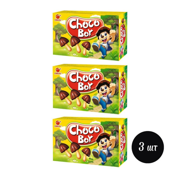 Печенье Orion Choco Boy бисквитное 45 г х 3 шт - купить с доставкой по ...