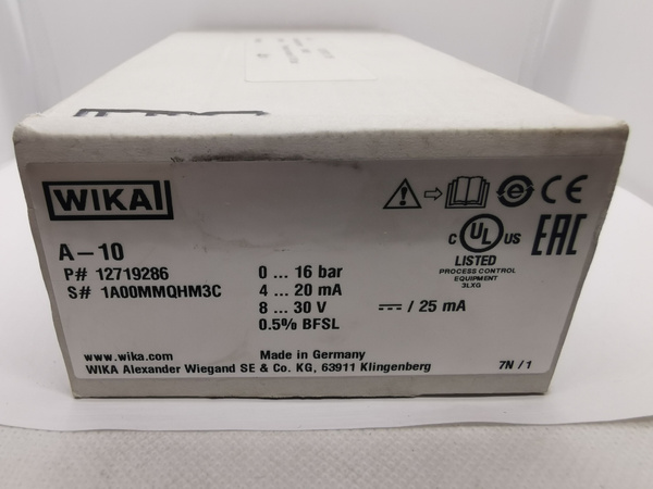 Преобразователь давления wika A-10 0...16 bar - купить с доставкой по ...