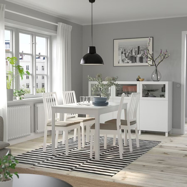 Стол обеденный IKEA Раздвижной VARDIG 120x80, 120х80х74 см - купить по ...