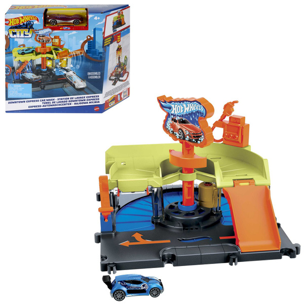 Игровой набор Hot Wheels Гараж - Центр города: Экспресс-Автомойка, в ...