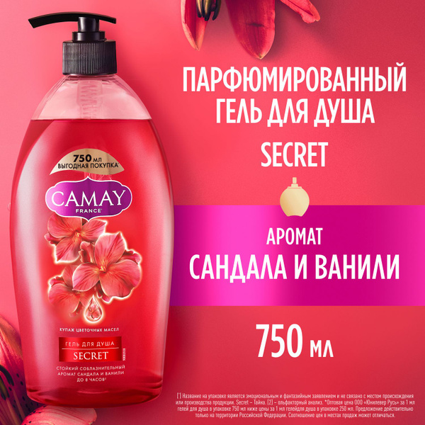 Гель для душа женский парфюмированный CAMAY Тайное блаженство с ...