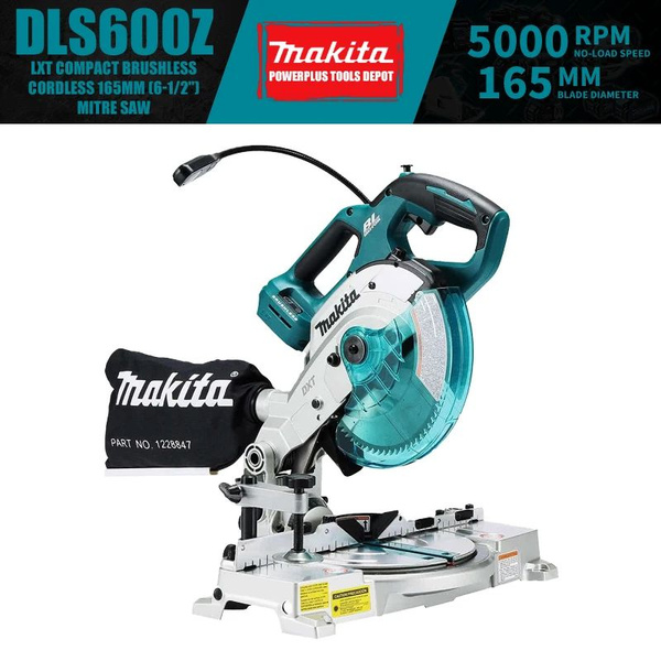 Makita DLS600Z Компактная бесщеточная аккумуляторная торцовочная пила ...