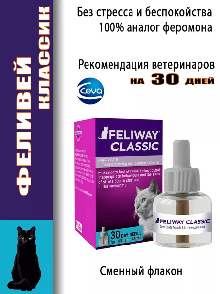 Феромоны корректор поведения для кошек Feliway Classic, набор диффузор ...