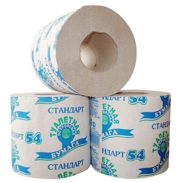 Туалетная бумага 1 слой 1 рул. Островская Стандарт 48 шт. купить на ...