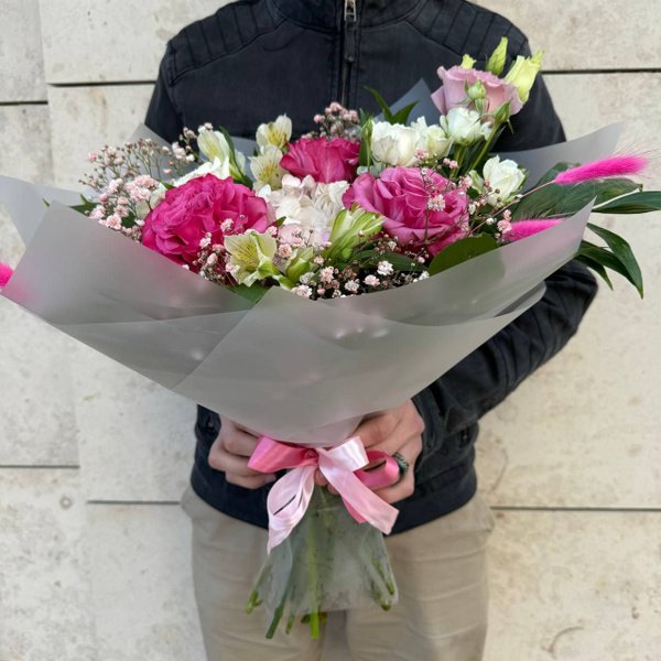 Кустовая роза, Роза, Гортензия, Альстромерия, Гипсофила Decoriflora ...