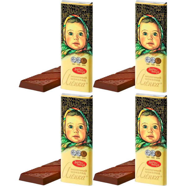 Шоколад Красный Октябрь Аленка молочный 20 г, набор: 4 штуки купить на ...