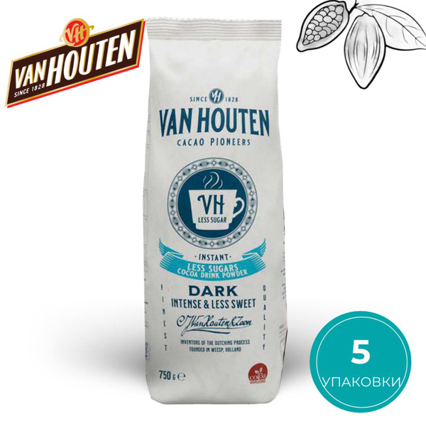 Какао напиток быстрорастворимый Van Houten Less Sugar UTZ. 50% меньше ...