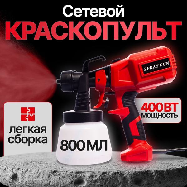 Краскопульт электрический WEITE сетевой для покраски, распылитель ...