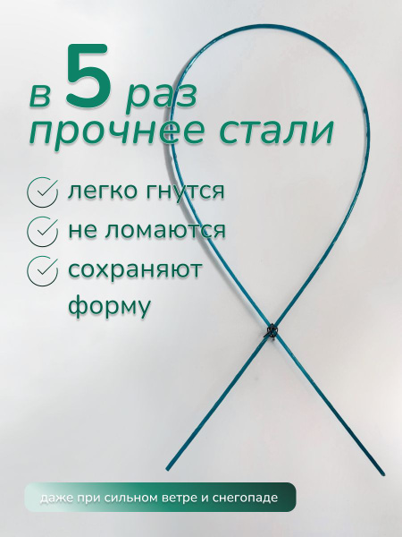 Комплект дуг для парника, Стеклопластик, 20 шт купить c доставкой на ...