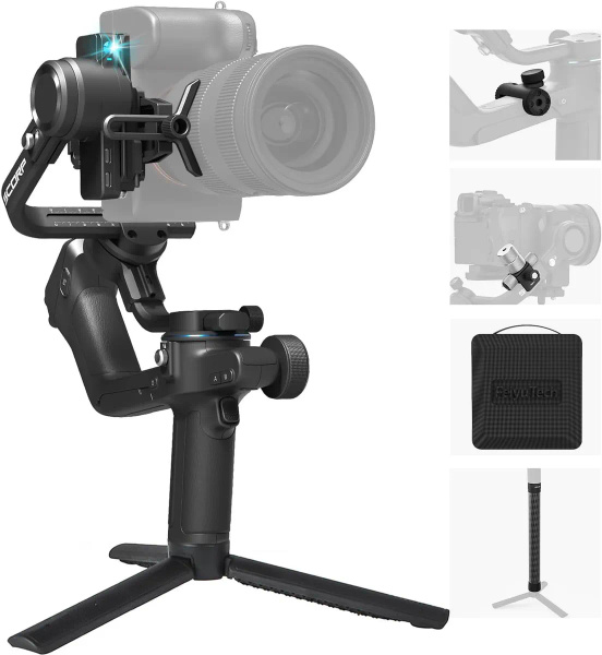 Стабилизатор для камеры Feiyu SCORP 2 Kit, встроенный AI трекер, 3 ...