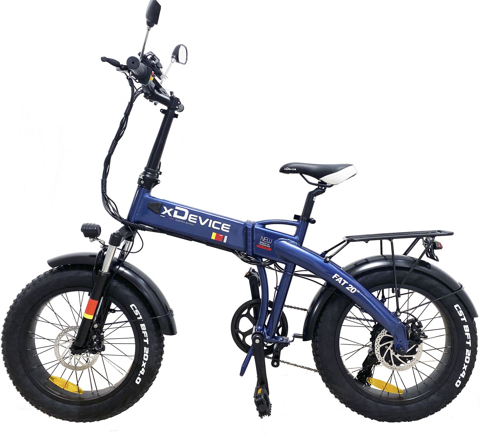 ЭлектровелосипедxDevicexBicycle20FAT,складнойfat-bike,750Вт,АКБКорея10.5Аh,крутаяобновленнаямодель,спицевыедиски