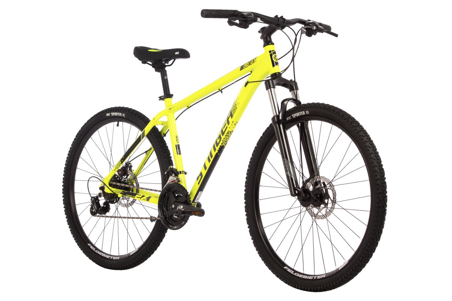 Велосипед STINGER 27.5" ELEMENT EVO зеленый, алюминий, размер 20"