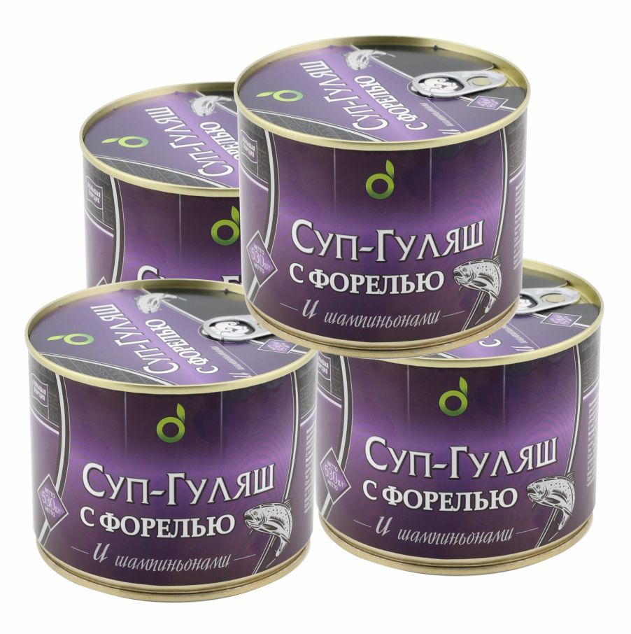 Суп гуляш с форелью и шампиньонами, 4шт х 530г ECOFOOD (Армения)