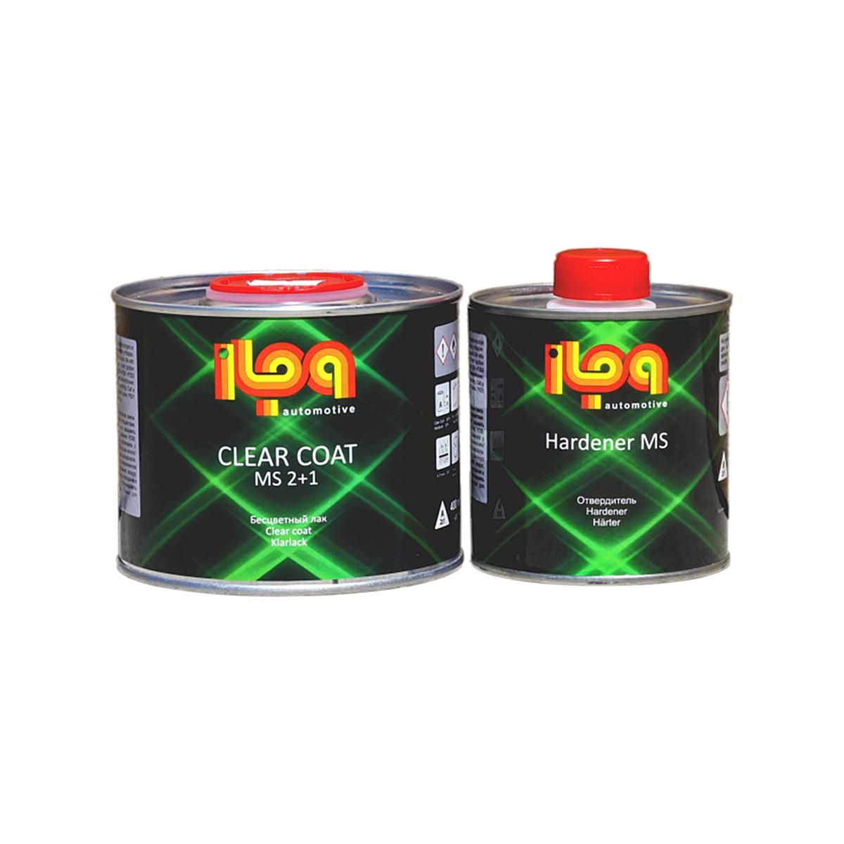 ILPA MS 2+1 Clear Coat Лак профессиональный автомобильный акриловый прозрачный бесцветный в банке 0,4 л. с отвердителем 0,2 л.