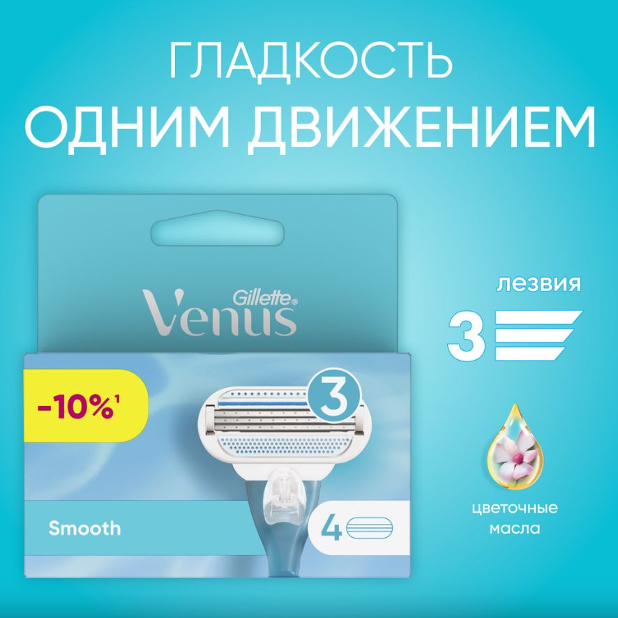 СменныекассетыдляженскогобритвенногостанкаGilletteVenus,3лезвия