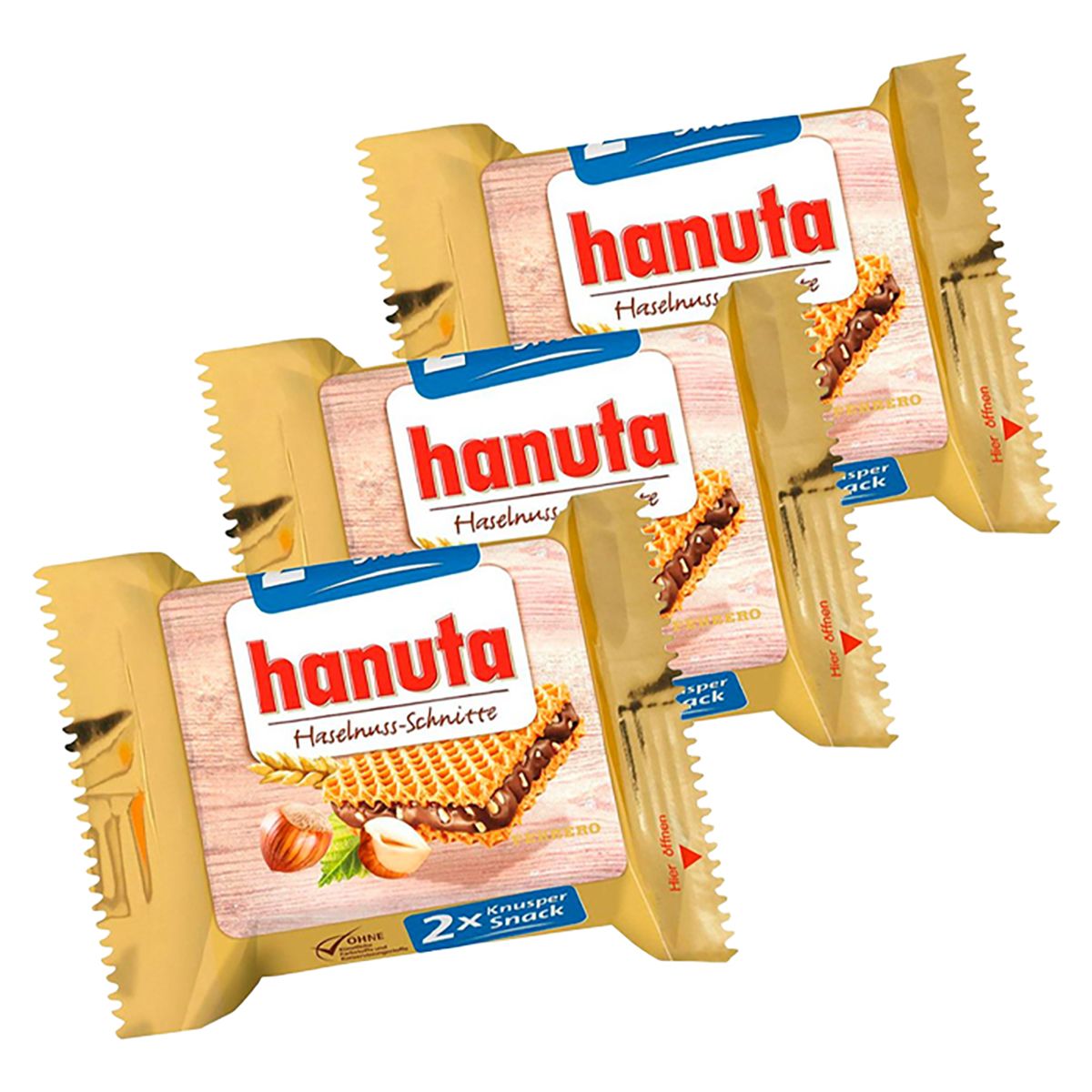 Вафли Ferrero Hanuta 44гр. Max Size вафли.