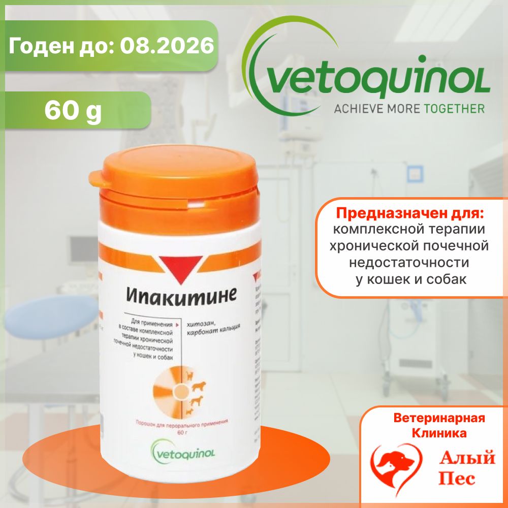 Порошок Vetoquinol Ипакитине, 60 г - купить с доставкой по выгодным ценам в  интернет-магазине OZON (922485238)