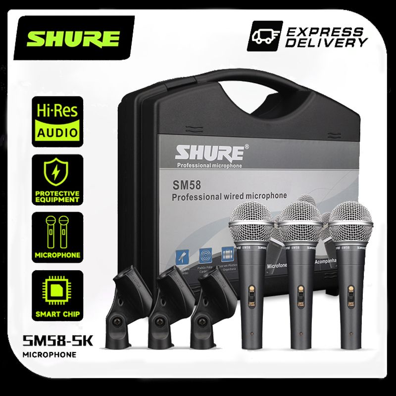 Shure Микрофон для живого вокала Shure Микрофон для живого вокала SM58-SK, черно-серый