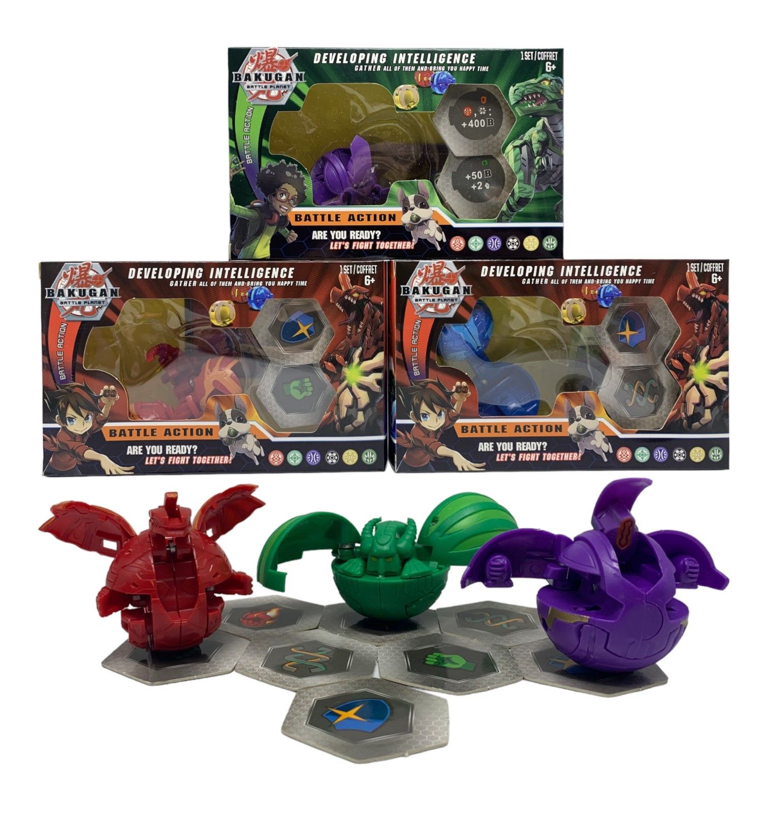 Набор из 3 Бакуганов / Коллекционные бакуганы Bakugan игрушка - купить с  доставкой по выгодным ценам в интернет-магазине OZON (981820004)