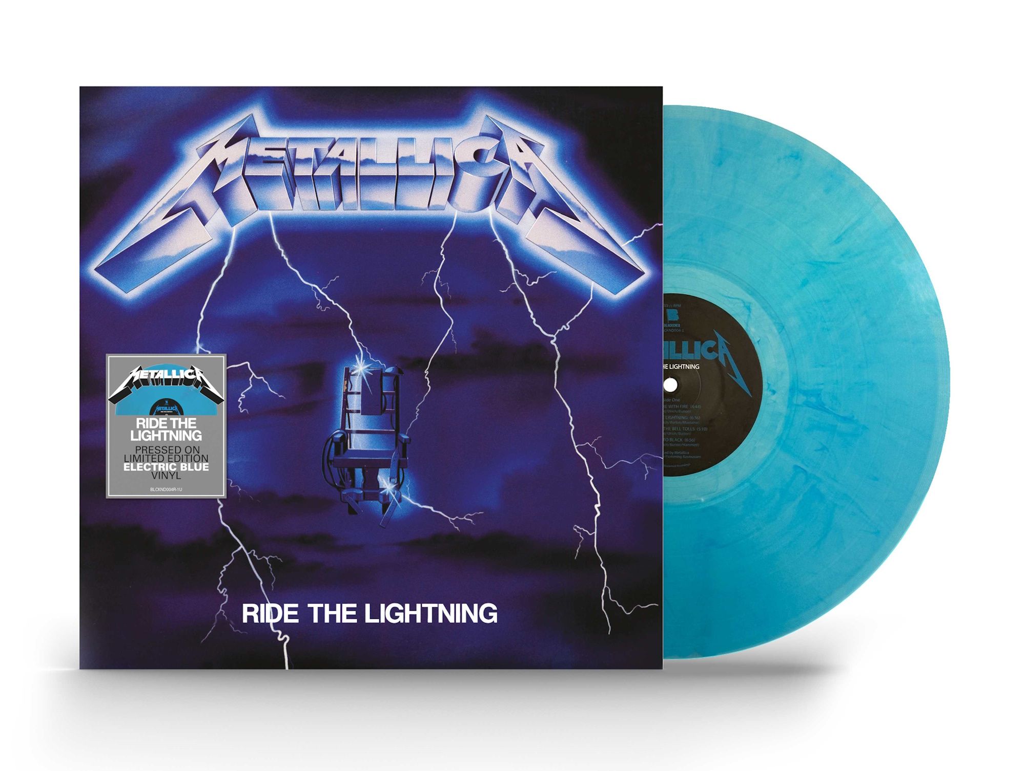 Цветная виниловая пластинка Metallica - Ride The Lightning (Electric Blue Vinyl)