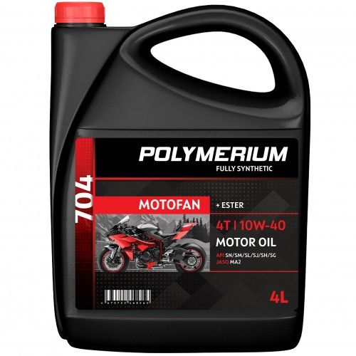 POLYMERIUM motofan 704 10W-40 Масло моторное, Синтетическое, 4 л