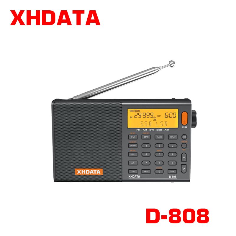 XHDATAМагнитолаD-808Grey,1Вт,серый