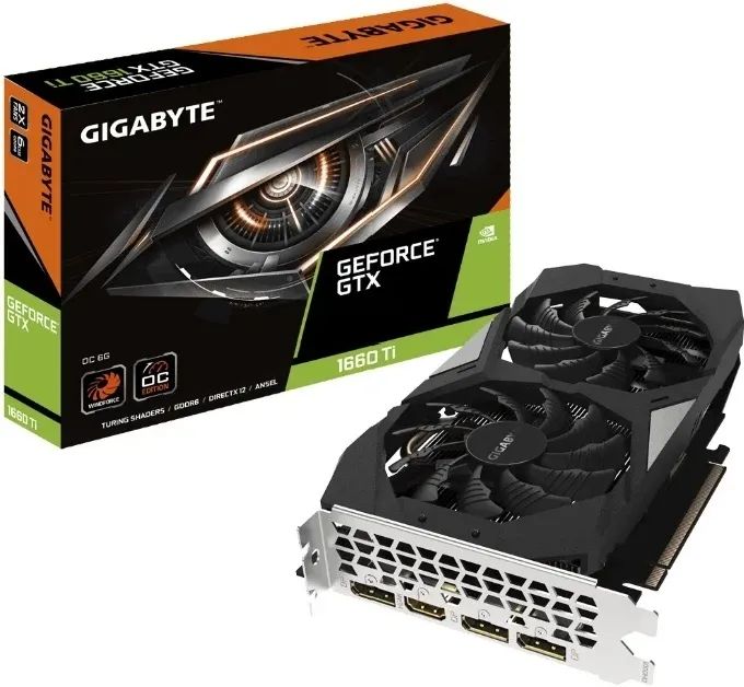 GigabyteВидеокартаGeForceGTX1660TiВидеокартаGigabyteGTX1660Ti6ГБ(GeForceGTX1660(default))