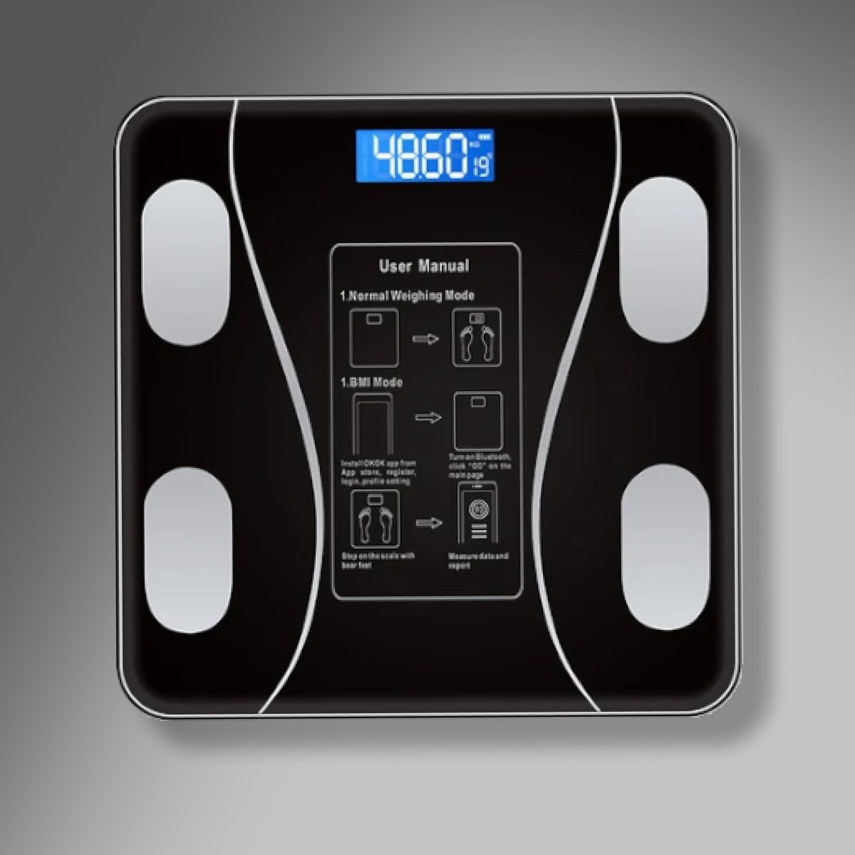 Весы напольные электронные,умные для взвешивания человека на батарейка(图1) Весы напольные электронные,умные для взвешивания человека на батарейка(图1)