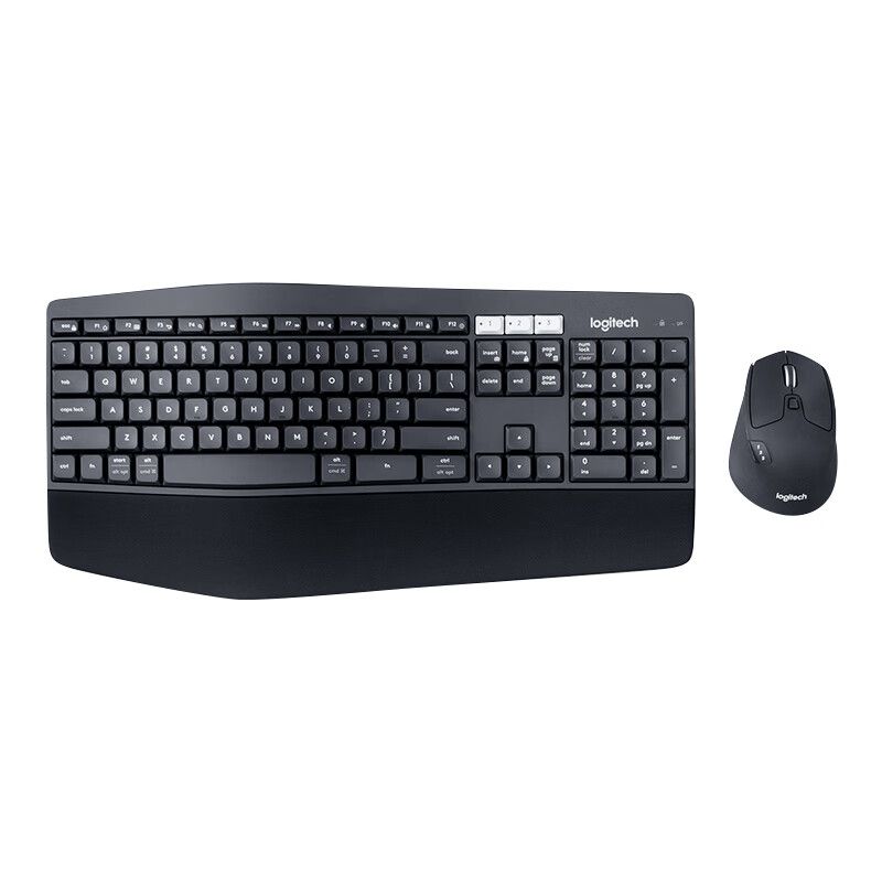 LogitechКомплектмышь+клавиатурабеспроводнаяMK850,Английскаяраскладка,черно-серый