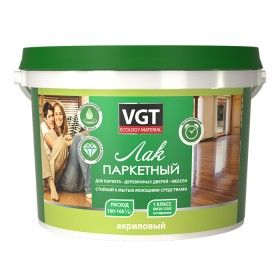 Лак паркетный акриловый матовый VGT, 0,9 кг